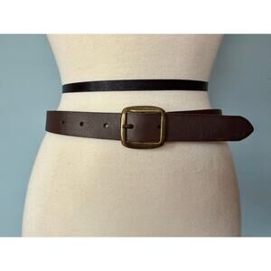 GAP Skinny Dark Brown Leather Waist Belt Womens sz 28